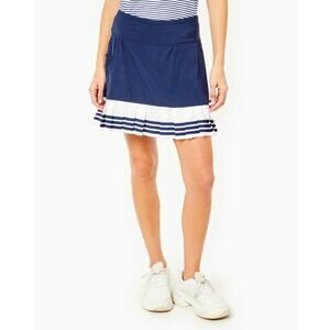 Addison Bay Sport Light Birdie Gold Skort in Navy Blue